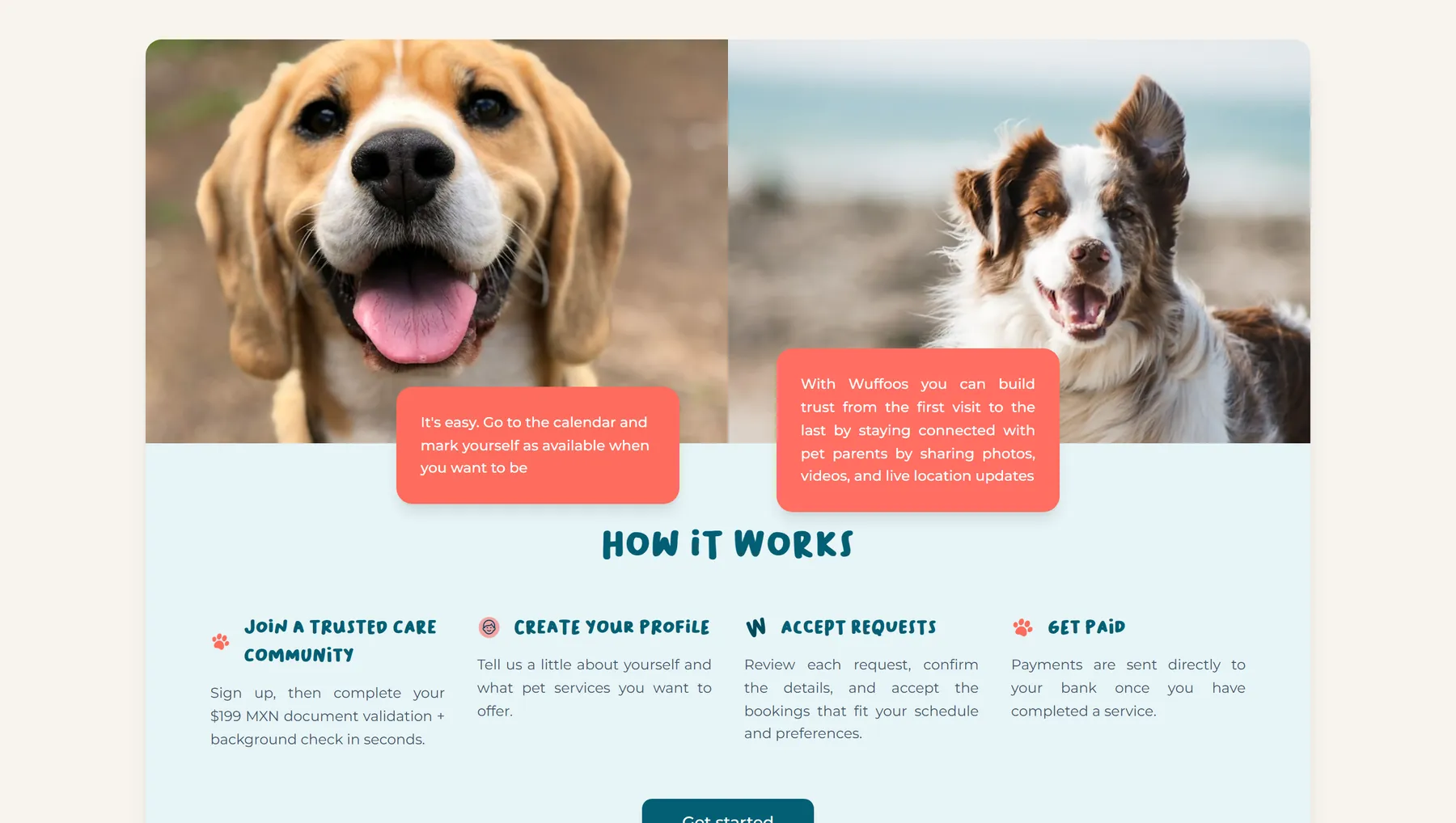 How it works for sitters